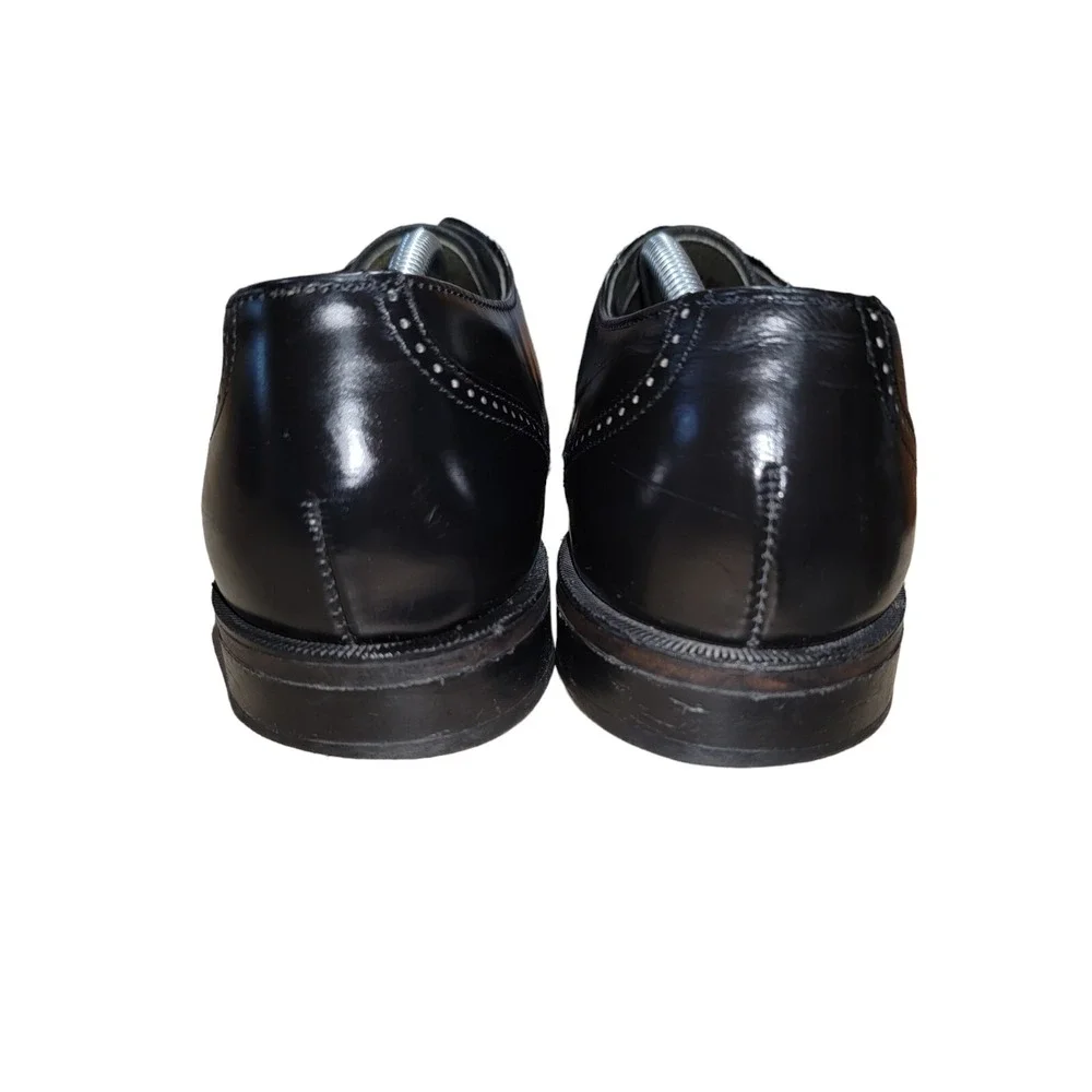 Dexter Men's Wing Tip Black Leather Oxford‎ Broguing Dress Shoes Size 10.5 M USA